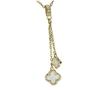 Double Clover 18k Gold Plated Necklace